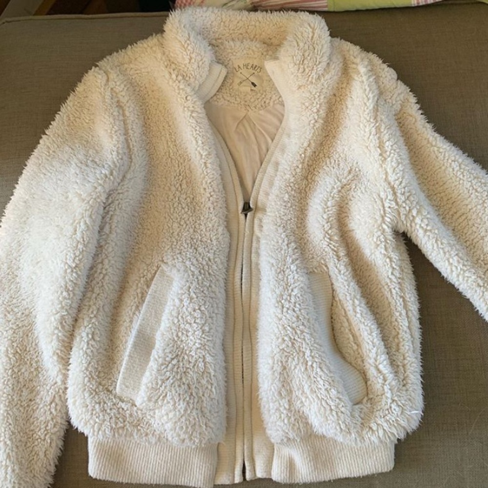 LA hearts sherpa jacket